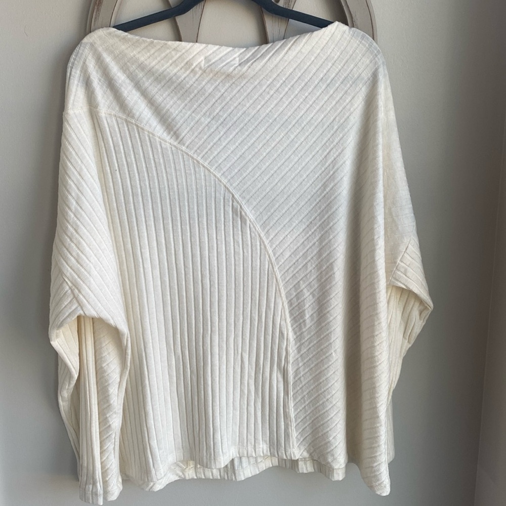 Michael Starr chalk Dakota ribbed long sleeved top 3X NWT - Picture 3 of 6